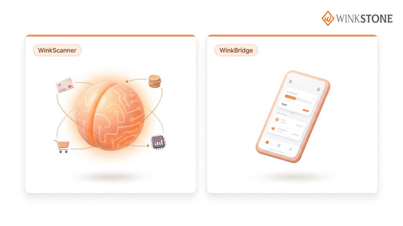 윙크스톤 WinkScanner AI 복합신용평가 WinkBridge 금융OS 기술 구조 - 윙크스톤파트너스