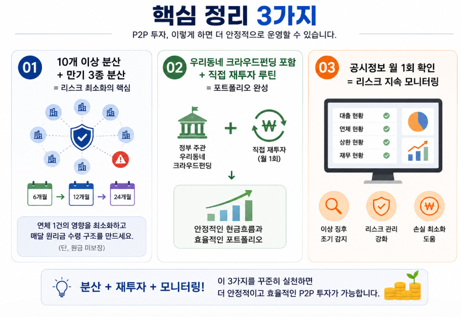 윙크스톤파트너스 P2P 투자 리스크 관리 분산전략 포트폴리오 우리동네크라우드펀딩